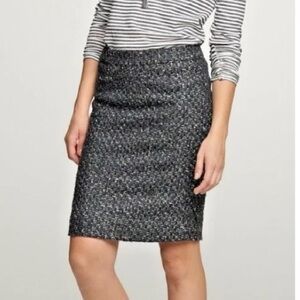 J Crew Tweed Skirt Straight Wool Blend Office Academia